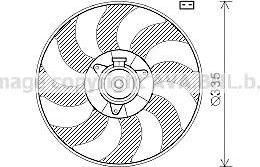 Prasco OL7602 вентилятор, охлаждение двигателя на OPEL CORSA C фургон (F08, W5L)