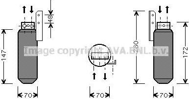 Prasco OLD164 осушитель, кондиционер на OPEL VECTRA B (36_)