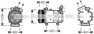 Prasco RTK331 компрессор, кондиционер на RENAULT CLIO II (BB0/1/2_, CB0/1/2_)