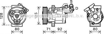 Prasco RTK495 компрессор, кондиционер на DACIA DOKKER