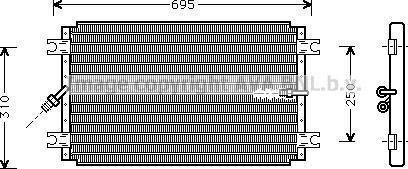 Prasco TO5243 конденсатор, кондиционер на TOYOTA LAND CRUISER (_J6_)