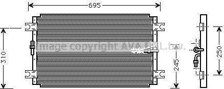 Prasco TO5264 конденсатор, кондиционер на TOYOTA LAND CRUISER (_J6_)