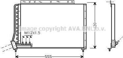 Prasco VO5090 конденсатор, кондиционер на VOLVO 960 Kombi (965)