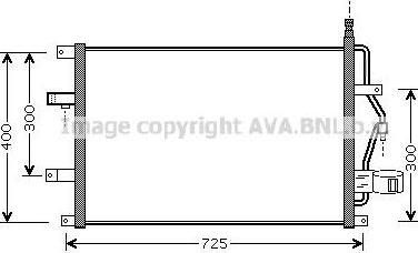 Prasco VO5107D конденсатор, кондиционер на VOLVO S60 I