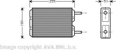 Prasco VO6035 теплообменник, отопление салона на VOLVO 340-360 (343, 345)