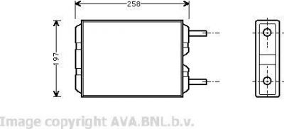 Prasco VO6040 теплообменник, отопление салона на VOLVO 240 Kombi (P245)