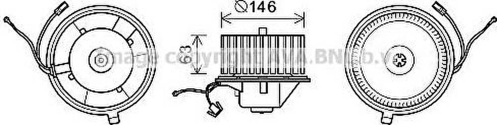 Prasco VW8349 электродвигатель, вентиляция салона на VW GOLF III (1H1)