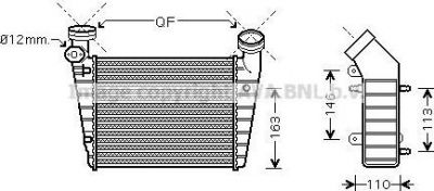 Prasco VWA4216 интеркулер на VW PASSAT (3B3)