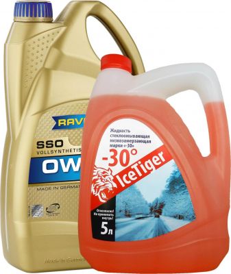 RAVENOL 4014835841635 Набор SSO SAE 0W-30 ( 4л) new+ Ice Tiger -30 (5л)