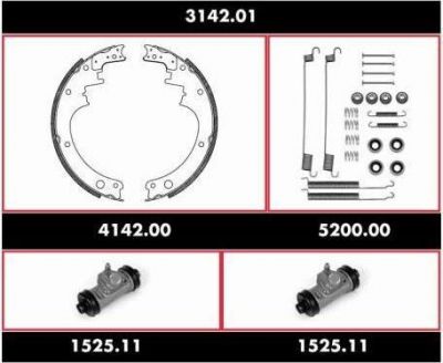 Remsa 3142.01 комплект тормозов, барабанный тормозной механизм на NISSAN PATROL III/2 Hardtop (K260)