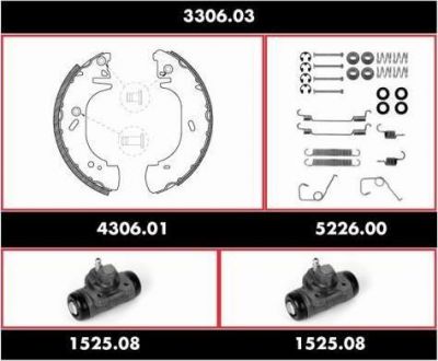Remsa 3306.03 комплект тормозов, барабанный тормозной механизм на FORD TRANSIT c бортовой платформой/ходовая часть (E_ _)