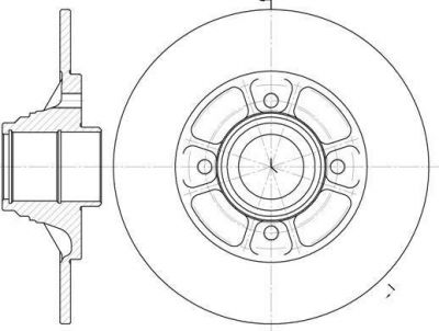Remsa 6075.00 тормозной диск на RENAULT CLIO I (B/C57_, 5/357_)