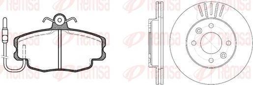 Remsa 8141.01 комплект тормозов, дисковый тормозной механизм на RENAULT 19 II Chamade (L53_)