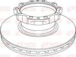 Remsa NCA1174.20 тормозной диск на MAN TGL