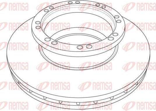 Remsa NCA1215.20 тормозной диск на MAN TGA