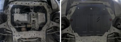RIVAL RIVAL 111.09202.1 Защита картера + КПП + комплект крепежа, JAC S3 2014-, V -1.5 (113 л.с.), АКПП, передний привод (111.09202.1)
