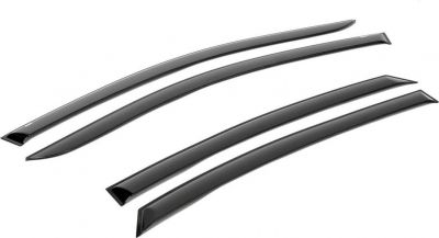 RIVAL RIVAL 728102 Дефлекторы окон, Rival, для Kia Rio SD 2012-2017, литьевой поликарбонат, 4 шт. (728102)