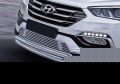 RIVAL RIVAL G.2302.001 Решетка бампера d10 + комплект крепежа, RIVAL, Hyundai Santa Fe Premium 2015- (G.2302.001)