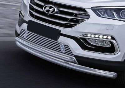 RIVAL RIVAL G.2302.001 Решетка бампера d10 + комплект крепежа, RIVAL, Hyundai Santa Fe Premium 2015- (G.2302.001)