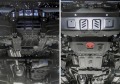 RIVAL RIVAL K111.05770.1 Комплект защит + комплект крепежа, АвтоБРОНЯ, Сталь, Toyota Fortuner 2017-, V - 2.8d (4 части) (K111.05770.1)
