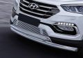 RIVAL RIVAL R.2309.001 Защита переднего бампера d57+d42 + комплект крепежа, RIVAL, Hyundai Santa Fe Premium 2015-2016/Hyund (R.2309.001)