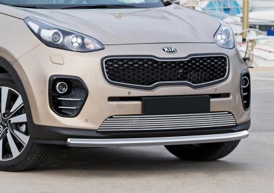 RIVAL RIVAL R.2809.002 Защита переднего бампера d57 + комплект крепежа, RIVAL, Kia Sportage 2016- (R.2809.002)
