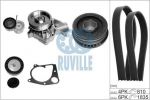 Ruville 55064802 водяной насос + комплект ручейковых ремней на 1 (E87)