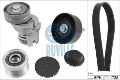 Ruville 5577880 поликлиновой ременный комплект на AUDI A3 Sportback (8PA)