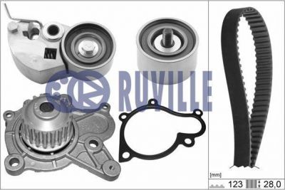 Ruville 58432701 водяной насос + комплект зубчатого ремня на HYUNDAI ACCENT II седан (LC)