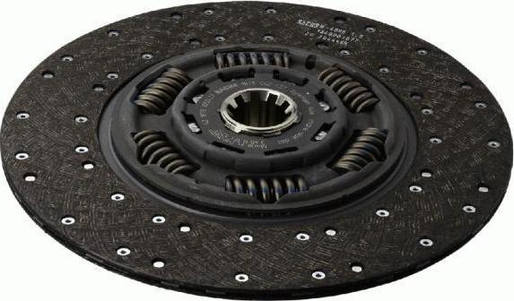 SACHS 1878002437 Диск сцепления Volvo FH12,FH 16, FH 565 / NH 565,FM12 98-> сторона двигателя 400х50.8х10 TZFV