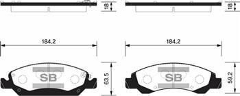 SANGSIN Колодки передние Cadillac Escalade 07-11 (SP1561)