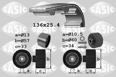 Sasic 1750035 комплект ремня грм на PEUGEOT 306 (7B, N3, N5)