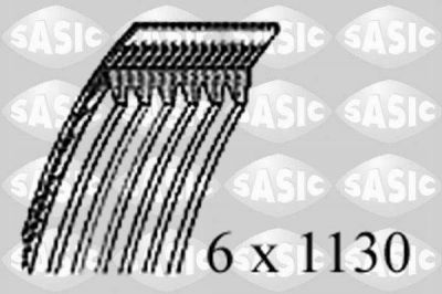 Sasic 1770096 поликлиновой ремень на PEUGEOT 405 II Break (4E)