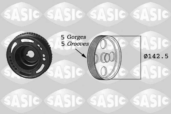 Sasic 2156013 ременный шкив, коленчатый вал на OPEL ASTRA G универсал (F35_)