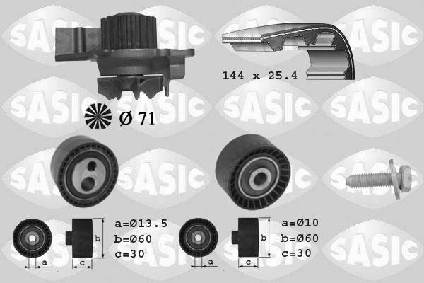 Sasic 3900013 водяной насос + комплект зубчатого ремня на FIAT ULYSSE (220)