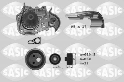 Sasic 3904006 водяной насос + комплект зубчатого ремня на RENAULT MEGANE I Coach (DA0/1_)