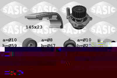Sasic 3906068 водяной насос + комплект зубчатого ремня на AUDI A3 (8P1)