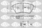 Sasic 6214006 комплект тормозных колодок, дисковый тормоз на RENAULT MEGANE II седан (LM0/1_)