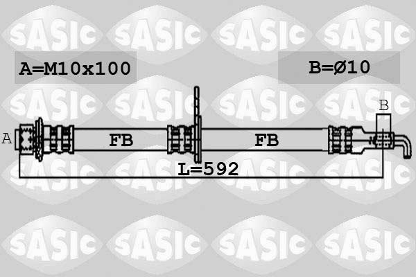 Sasic 6606088 тормозной шланг на TOYOTA COROLLA Verso (ZDE12_, CDE12_)