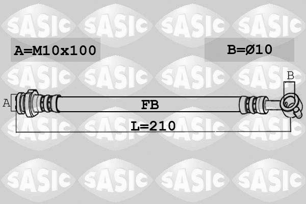 Sasic 6606161 тормозной шланг на NISSAN JUKE (F15)