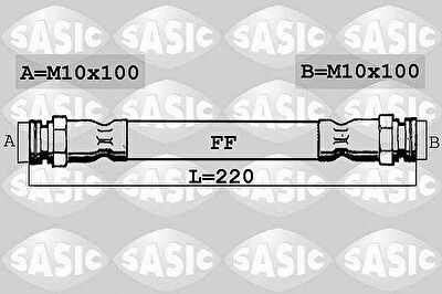 Sasic SBH0166 тормозной шланг на PEUGEOT 306 (7B, N3, N5)
