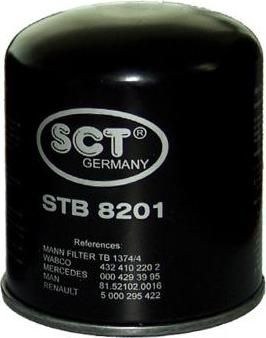 SCT GERMANY STB 8201 патрон осушителя воздуха, пневматическая система на MERCEDES-BENZ UNIMOG