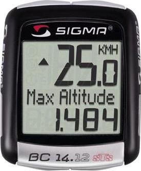 Велокомпьютер SIGMA BC 14.12 STS Topline с альтиме Велокомпьютер SIGMA BC 14.12 STS Topline с альтиме