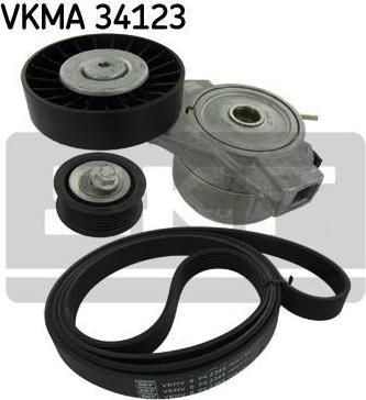 SKF VKMA 34123 поликлиновой ременный комплект на SAAB 9-3 Cabriolet (YS3D)