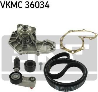 SKF VKMC 36034 Водяной насос + комплект ручейковых ремней