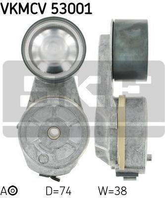 SKF VKMCV 53001 натяжной ролик, поликлиновой ремень на VOLVO FH 16