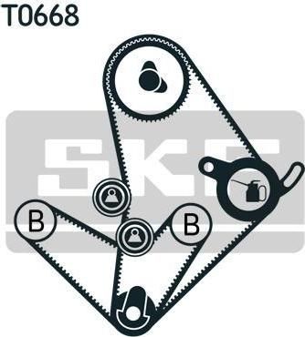 SKF VKMS 95014 комплект ремня грм на MITSUBISHI L 300 автобус (P0_W, P1_W, P2_W)