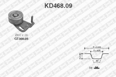 SNR KD468.09 комплект ремня грм на NISSAN PRAIRIE (M10, NM10)
