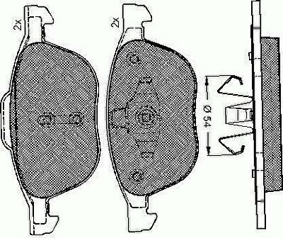 Spidan 32914 комплект тормозных колодок, дисковый тормоз на FORD FOCUS II (DA_)