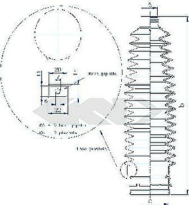 Spidan 84171 пыльник, рулевое управление на PEUGEOT 407 (6D_)